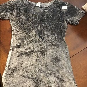 Affliction ladies tee reversible - sexy back slits
